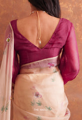 Florence Wine Organza Blouse